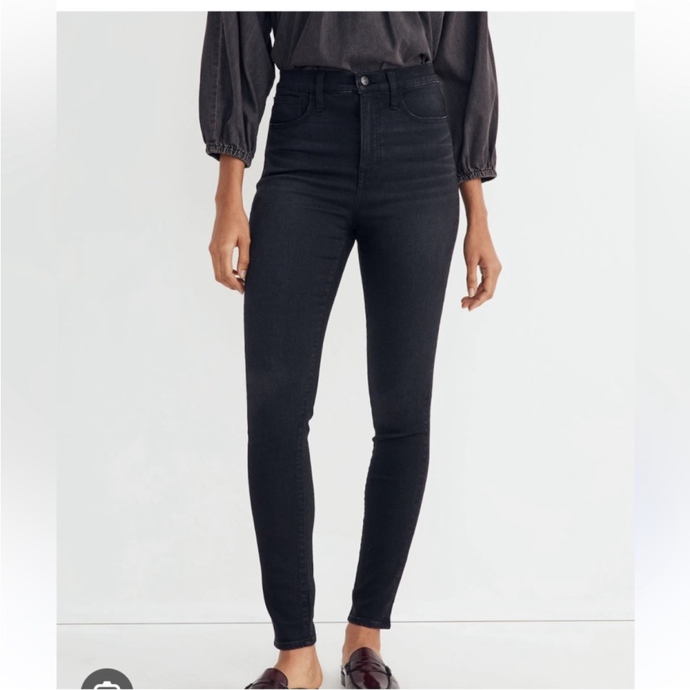 Madewell High-Waisted Roadtripper Black Skinny Jeans